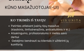 Kūno masažuotojos(-ojo) darbo vieta